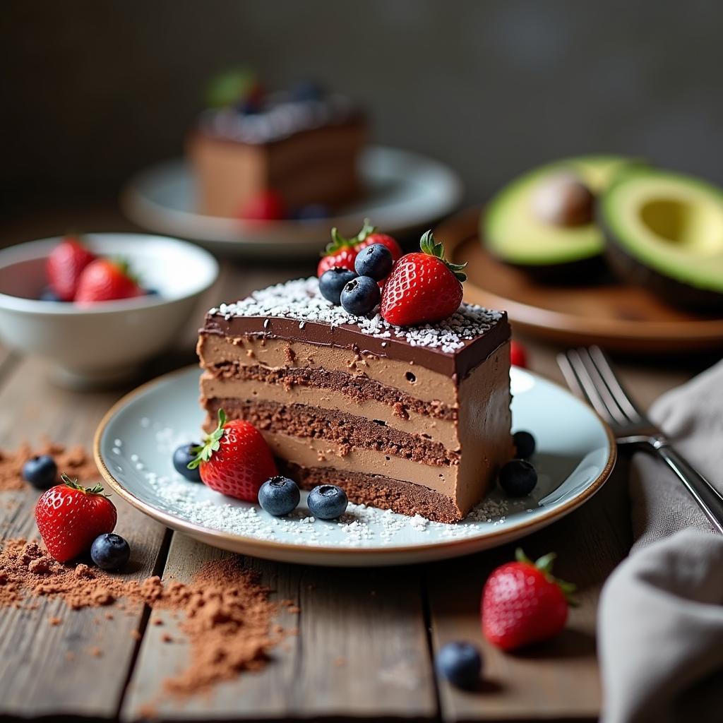 Decadent Chocolate Avocado Ice Cream Cake