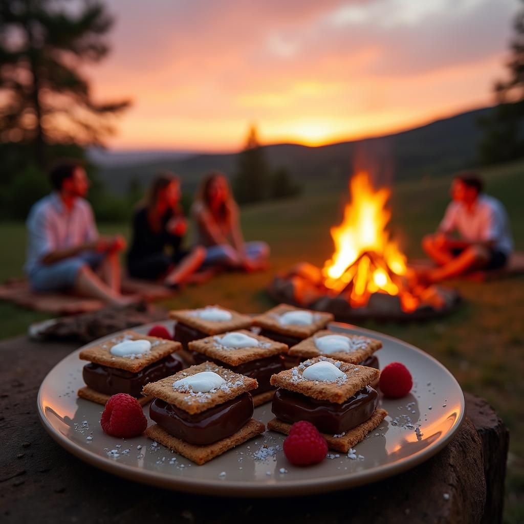 Decadent Chocolate Hazelnut S’mores with Toasted Marshmallow and Sea Salt