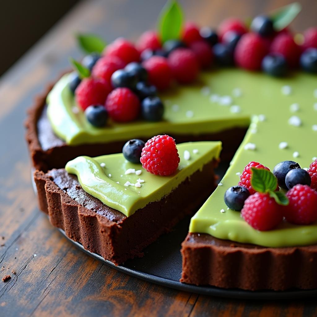 Decadent Chocolate Tart with Avocado Mousse