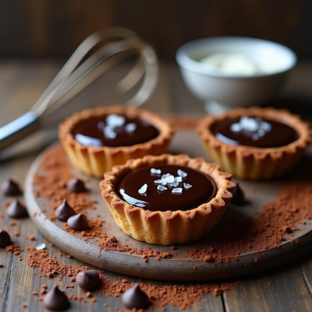 Decadent Chocolate Tartlets with Sea Salt