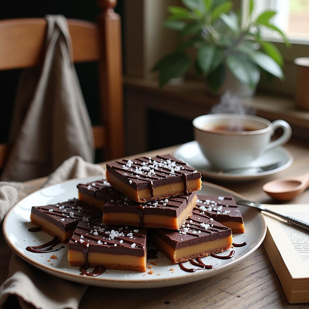 Decadent Dark Chocolate Sea Salt Caramel Bars