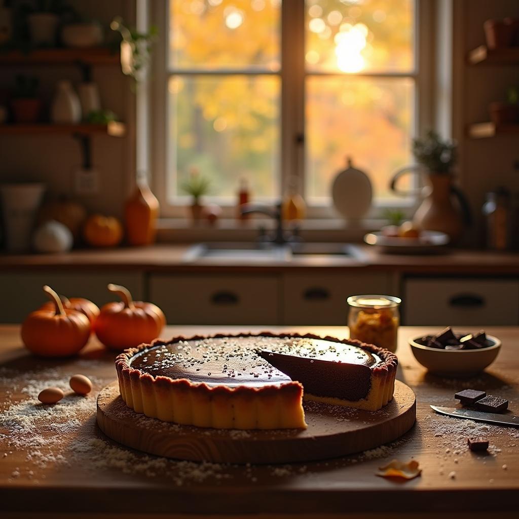 Decadent Dark Chocolate Tart with Sea Salt and Almond Crust