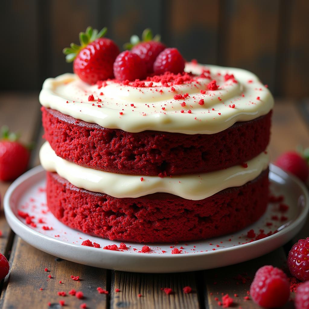 Decadent Red Velvet Cake with Cream Cheese Frosting