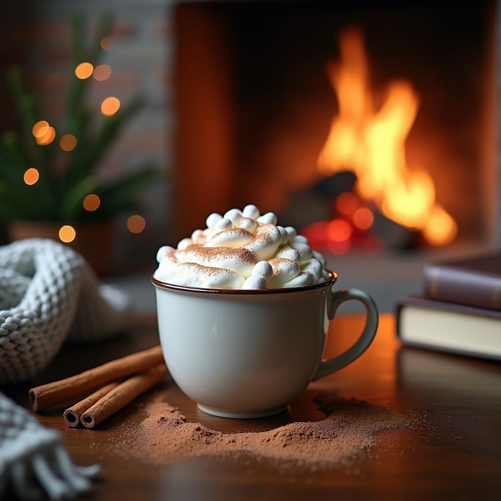 Decadent Spiced Hot Chocolate with Marshmallow Whipped Cream