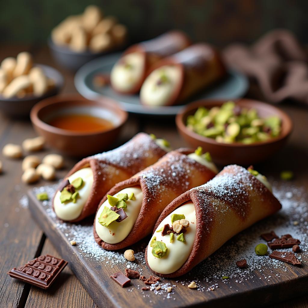 Decadent Vegan Cannoli with Chocolate Shells and Cashew Ricotta