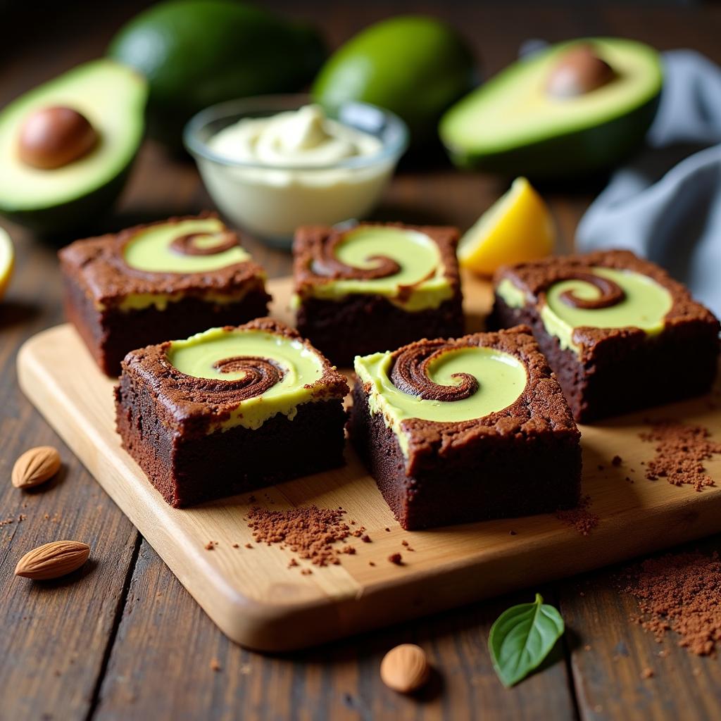 Decadent Vegan Cream Cheese Brownies with Avocado