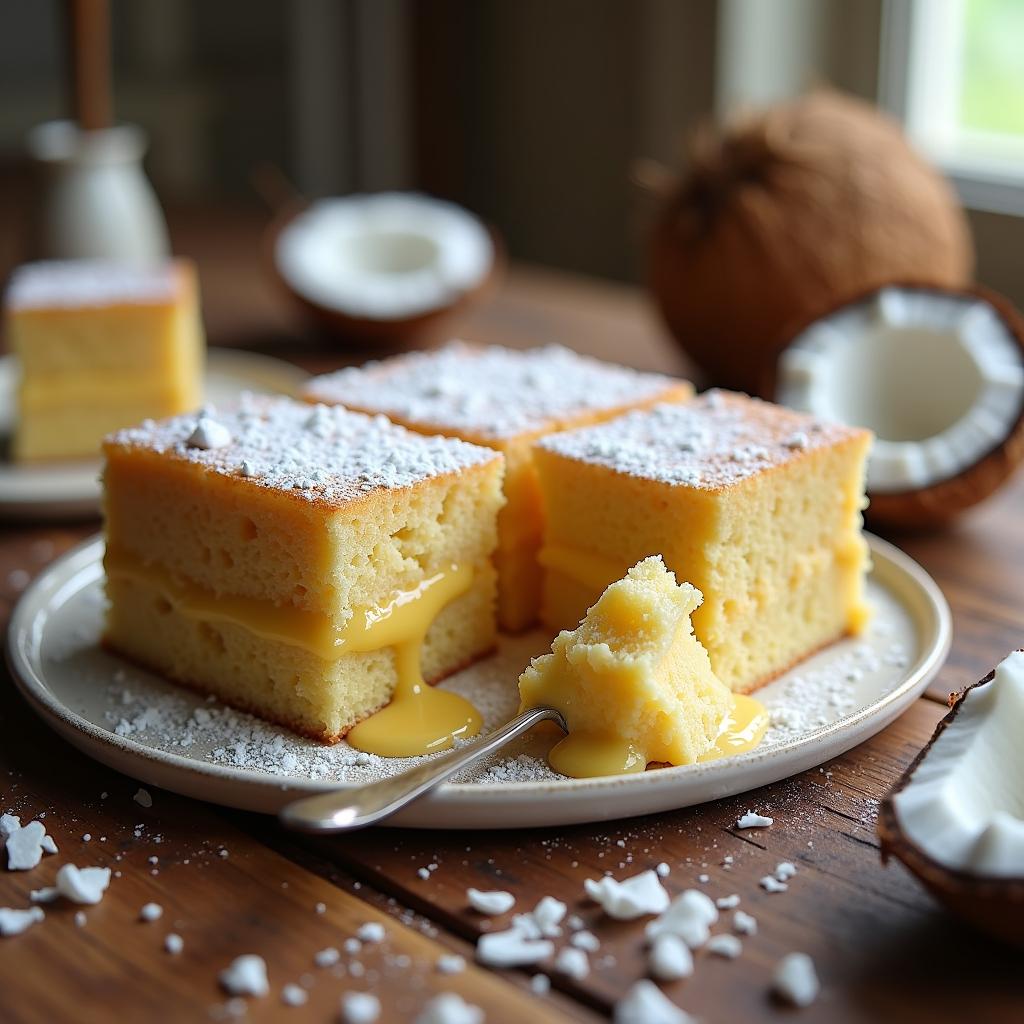 Decadent Vegan Gooey Butter Cake with a Coconut Twist