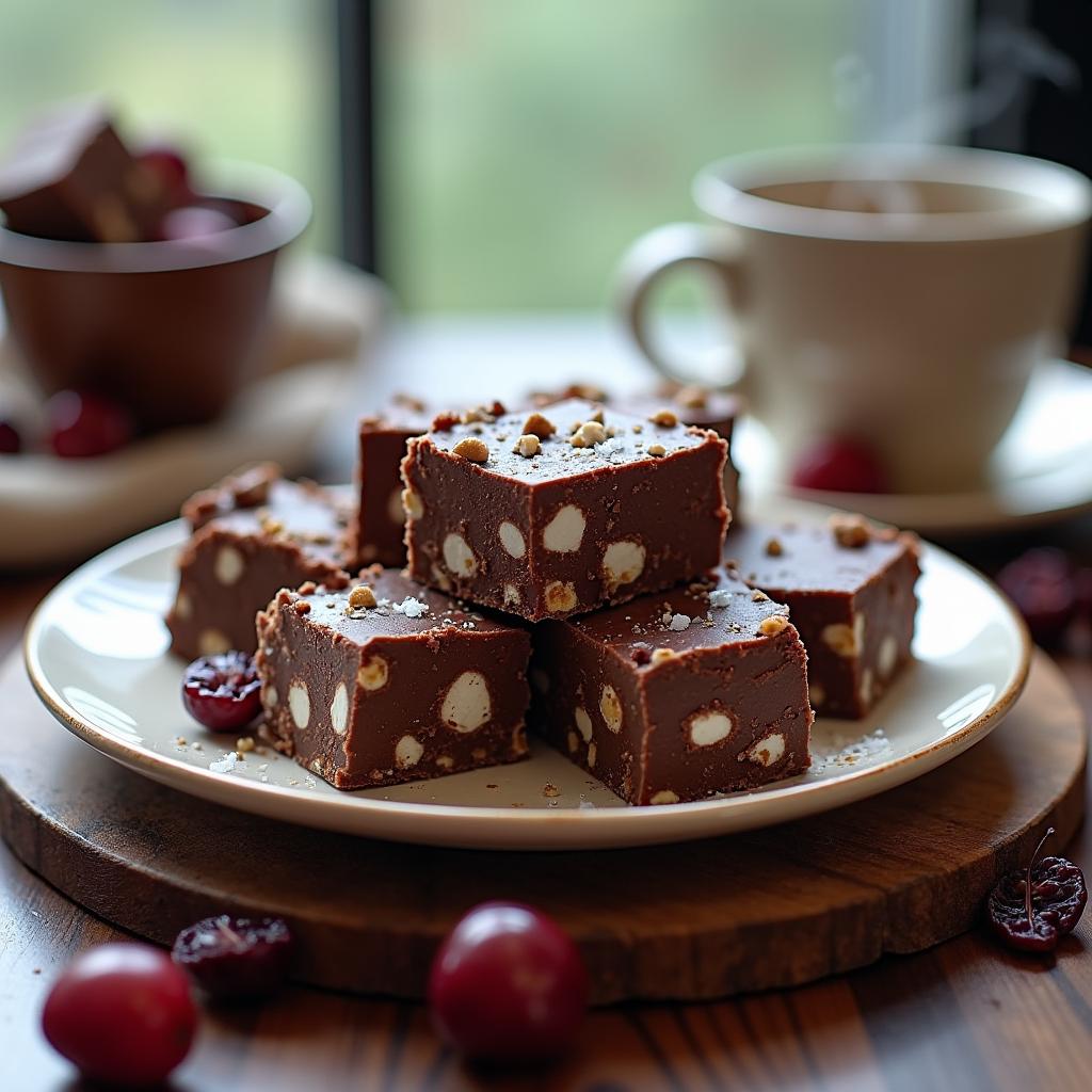 Decadent Vegan Rocky Road Fudge