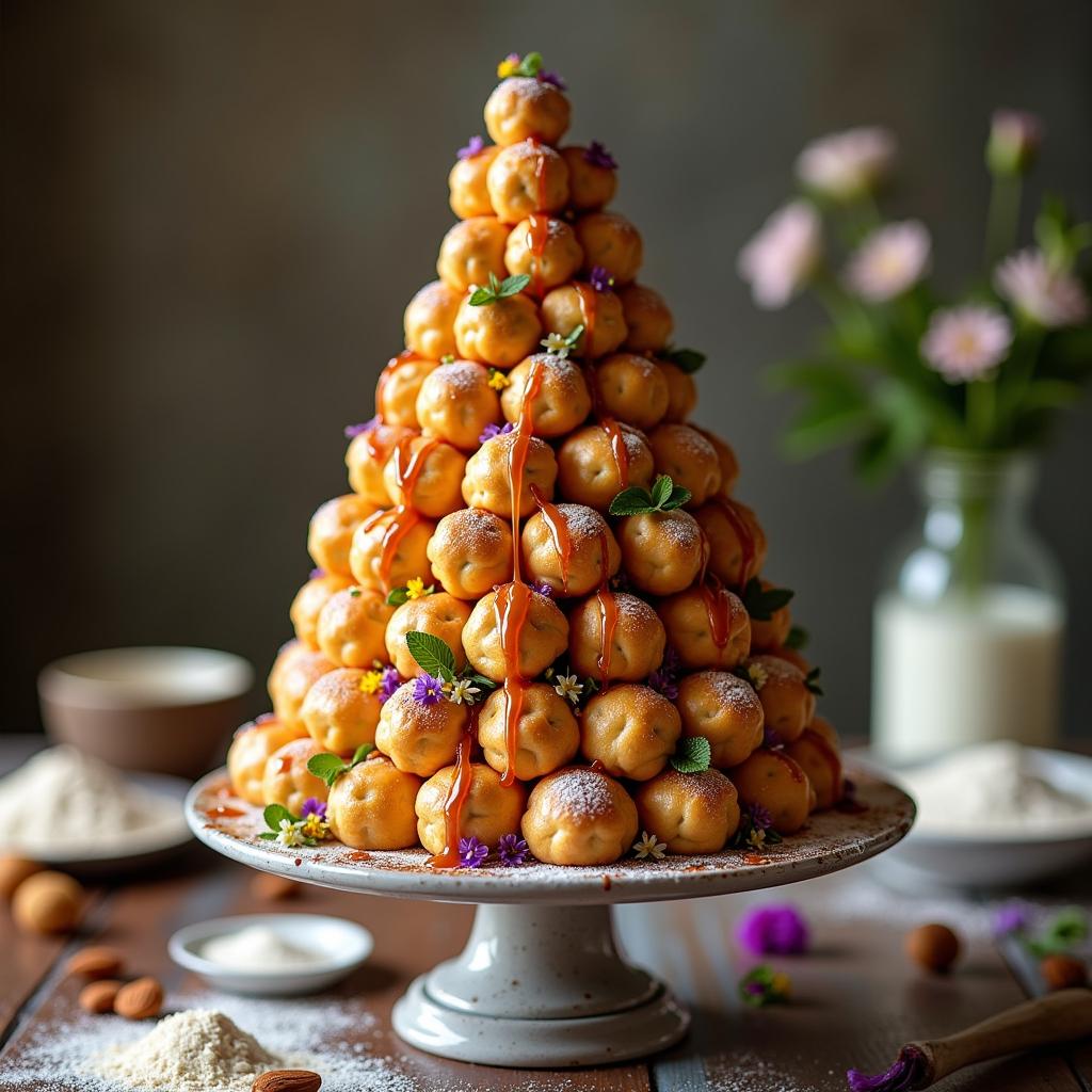 Elegant Vegan Croquembouche