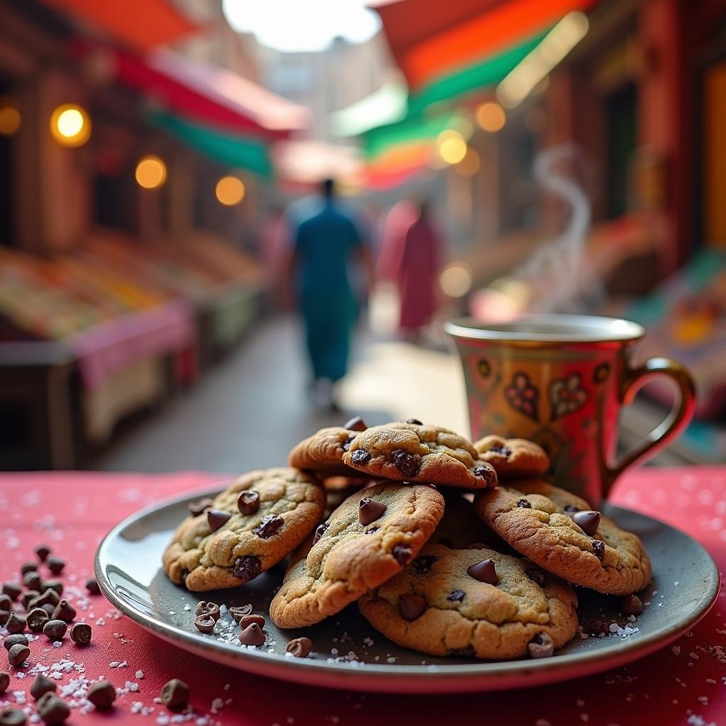 Exotic Chocolate Chip Cookies with Cardamom and Sea Salt