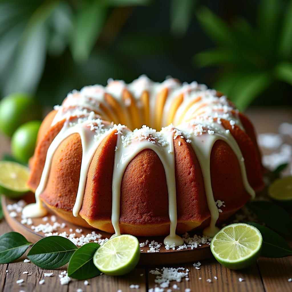 Exotic Coconut and Lime Pound Cake