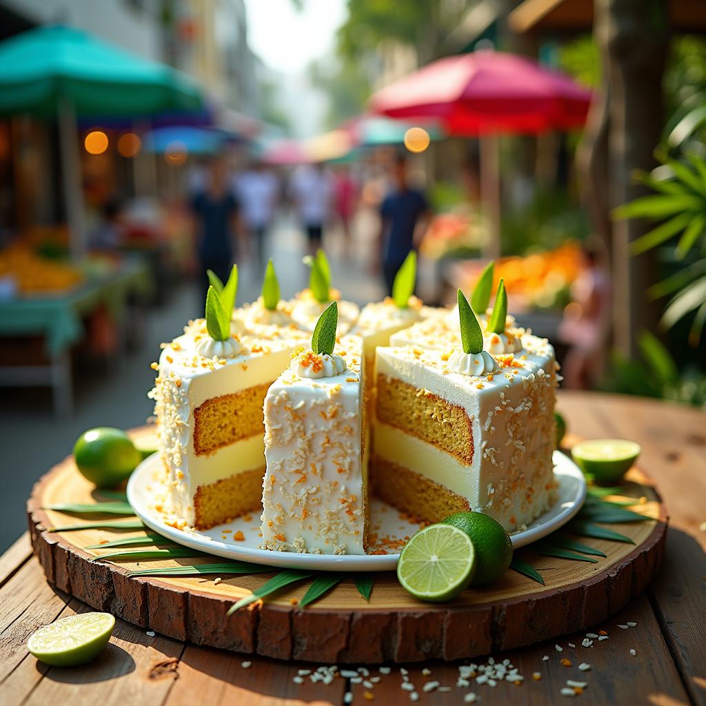 Exotic Coconut Lime Icebox Cake