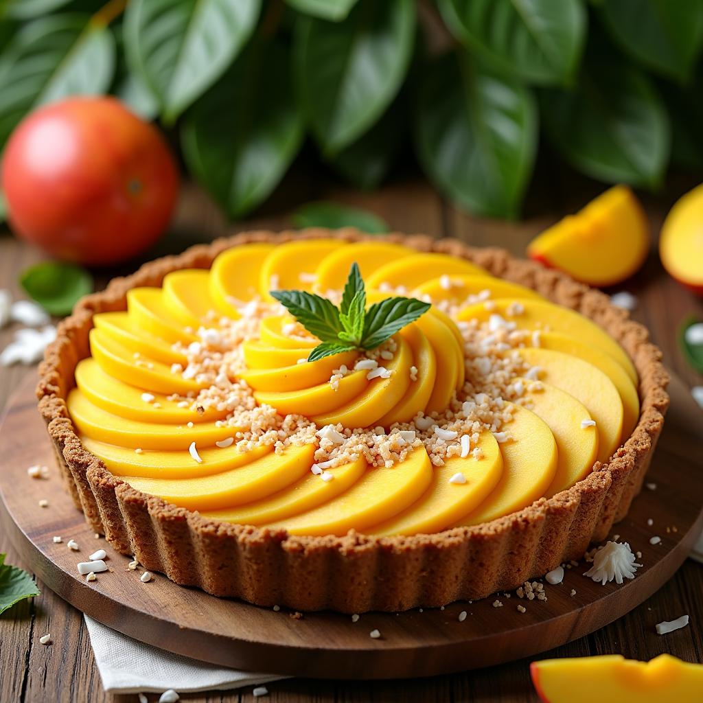 Exotic Mango Coconut Chiffon Pie