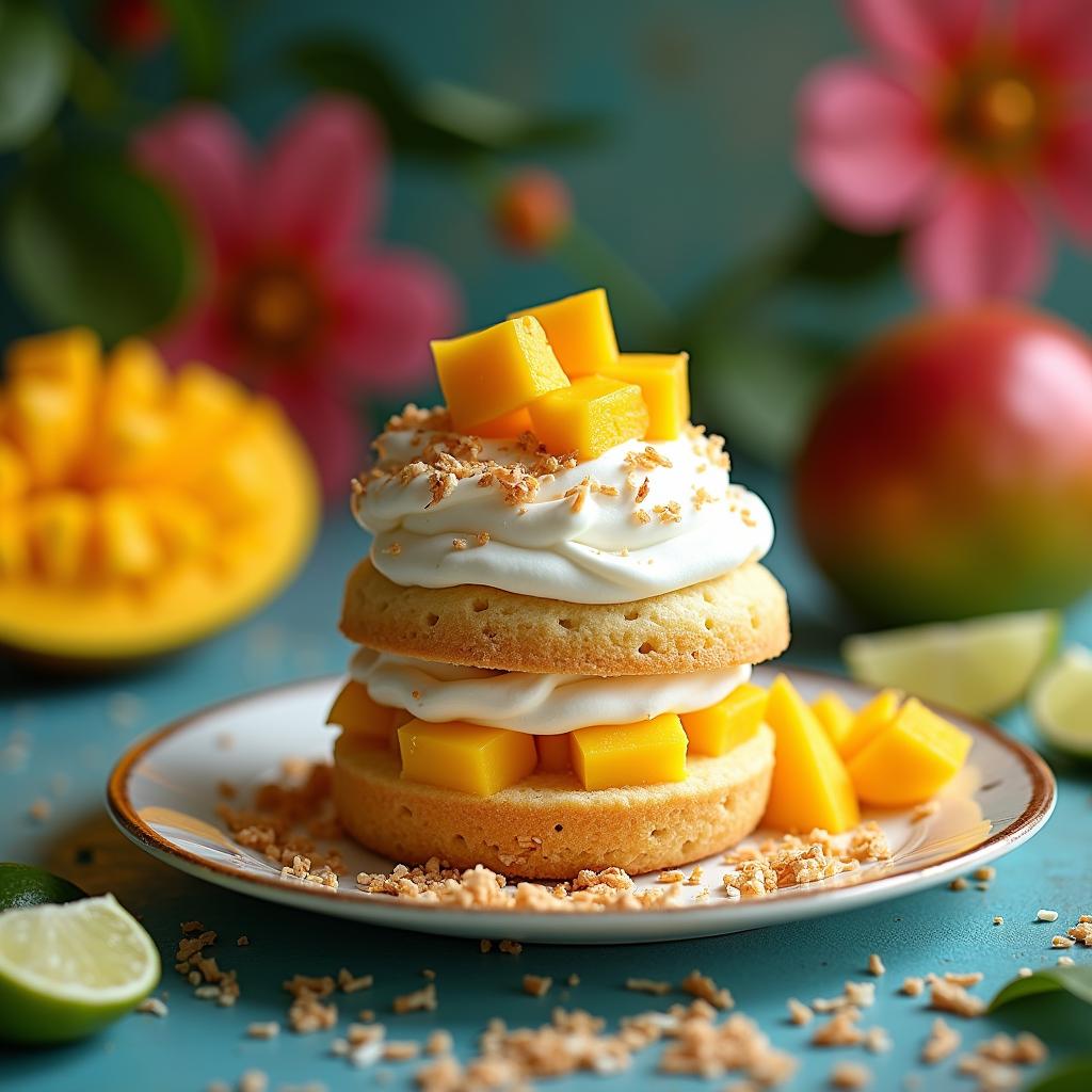 Exotic Mango Coconut Shortcake