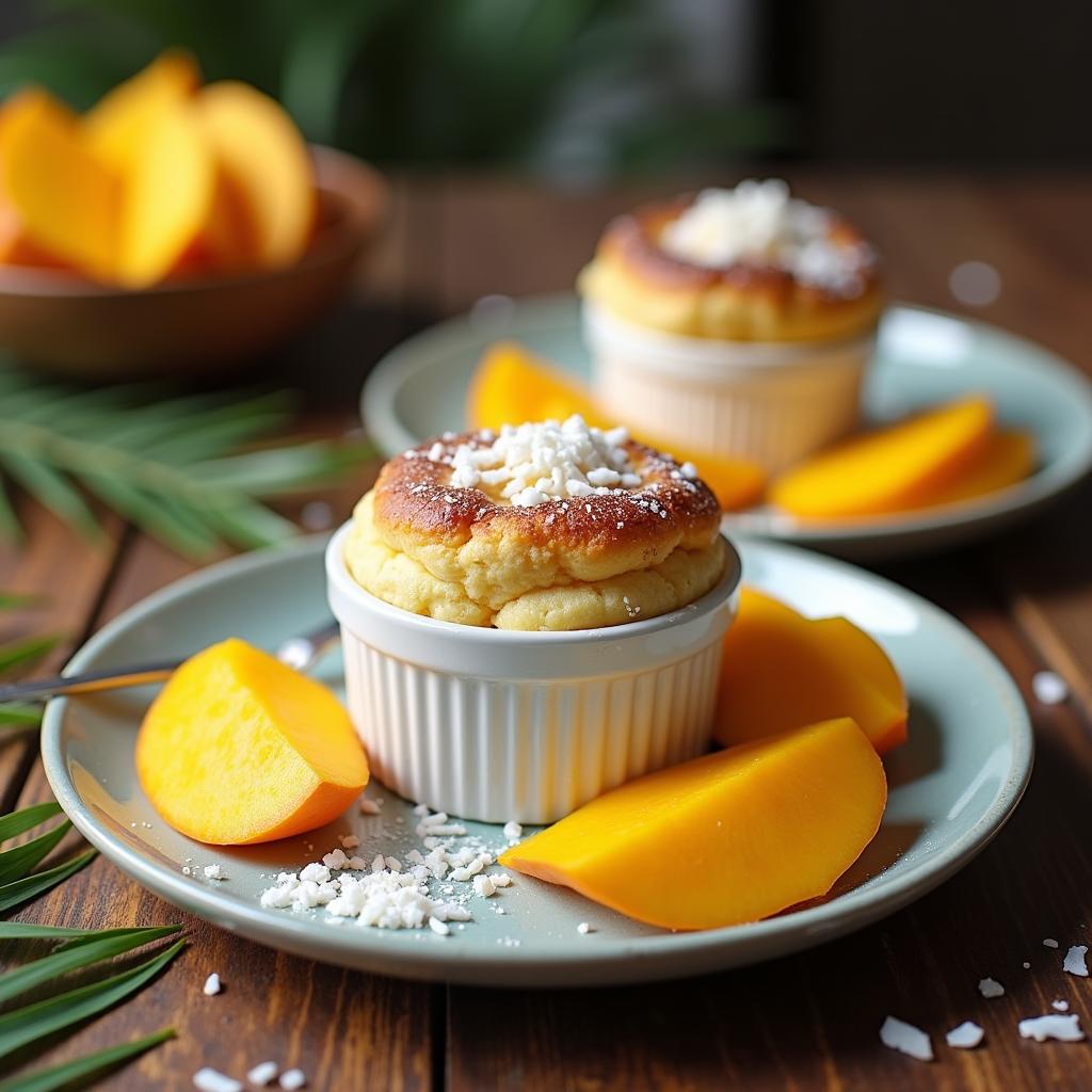 Exotic Mango Coconut Soufflé