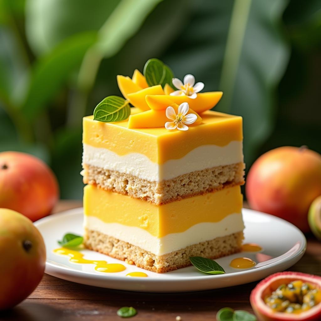 Exotic Mango & Passionfruit Mousse Cake