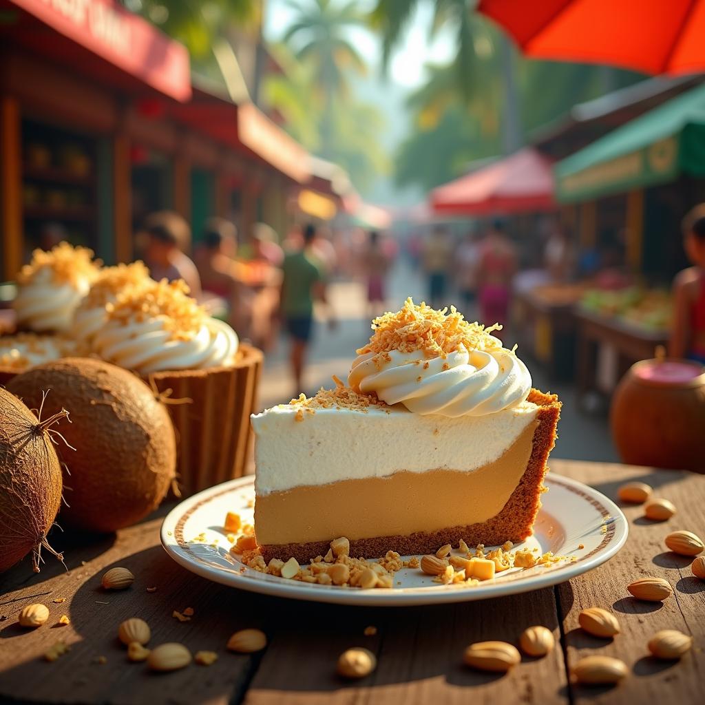 Exotic Peanut Butter Pie with Coconut Whipped Cream