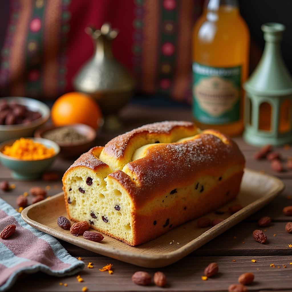 Exotic Spiced Raisin Bread with a Touch of Orange Blossom