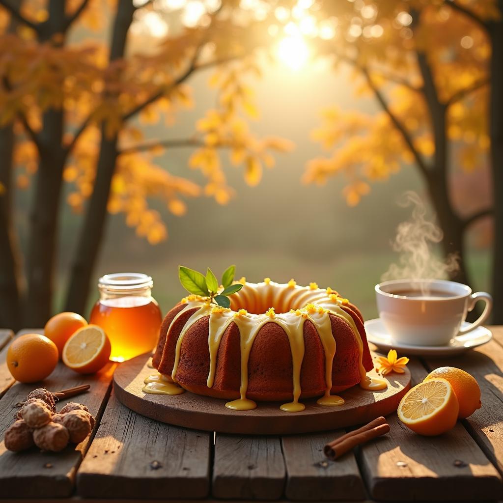 Golden Honey Cake with Citrus Glaze