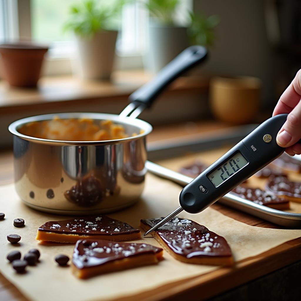 Gourmet Espresso Toffee with Sea Salt and Chocolate Drizzle