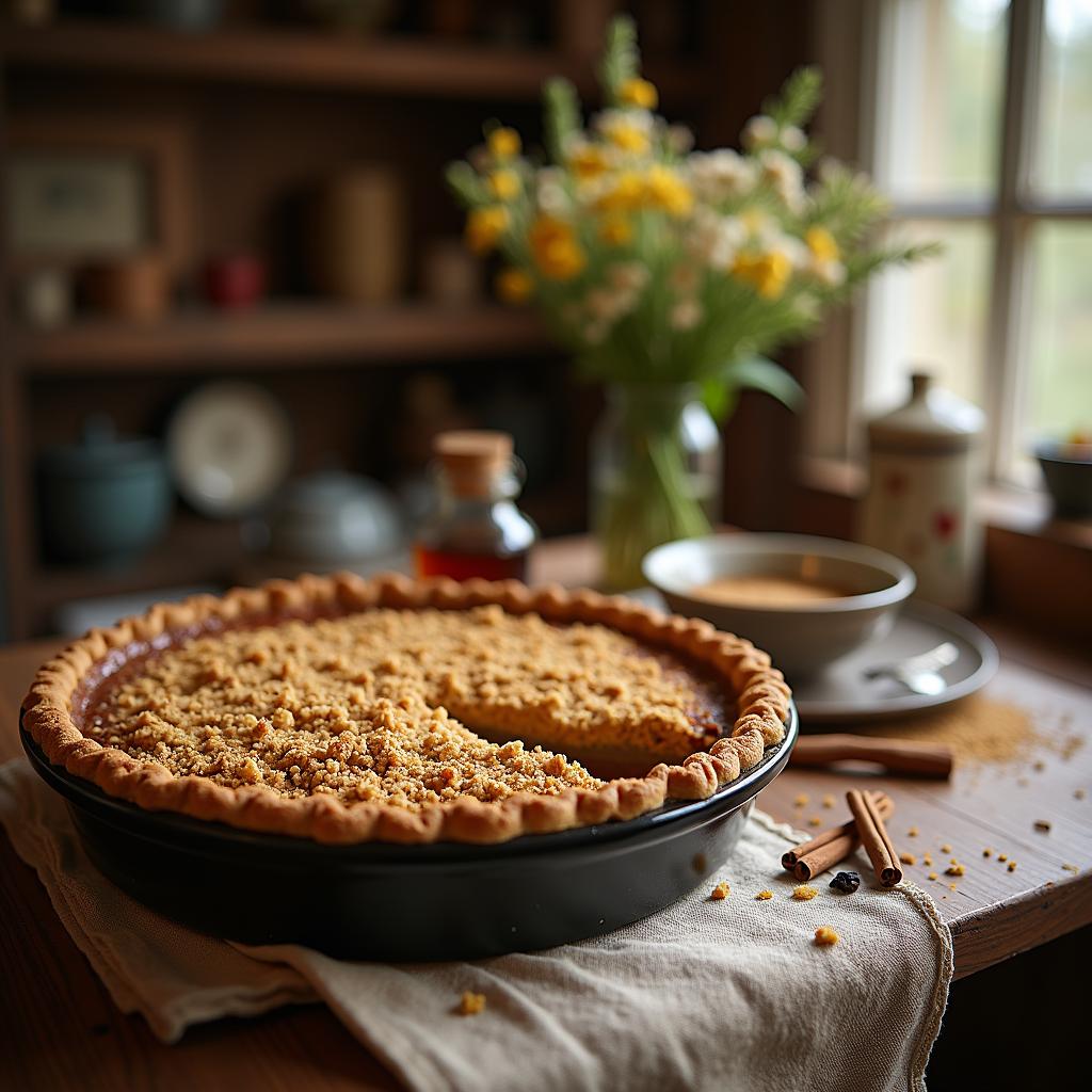 Grandma’s Rustic Shoo Fly Pie with a Hint of Maple