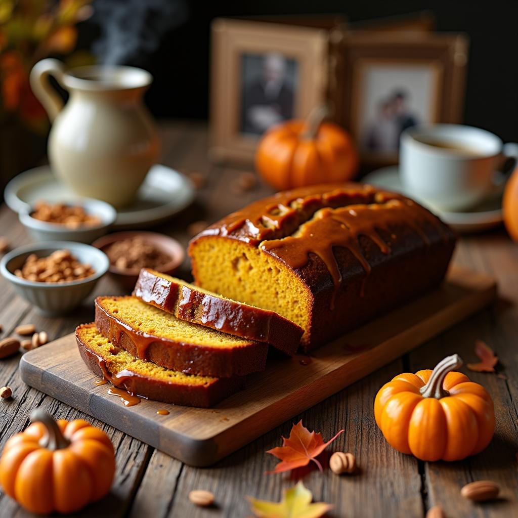 Harvest Spice Pumpkin Bread with Maple Glaze