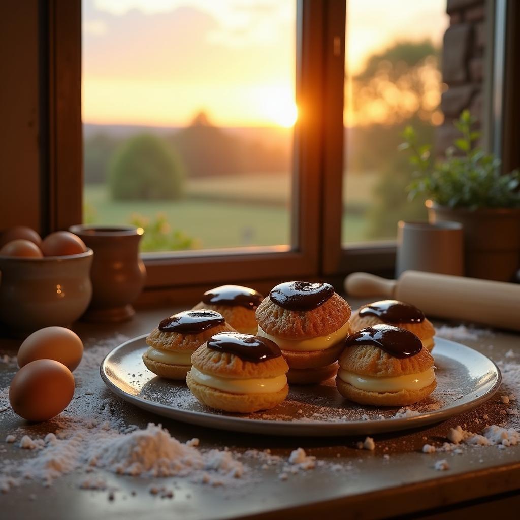 Heavenly Vanilla Profiteroles with Chocolate Ganache