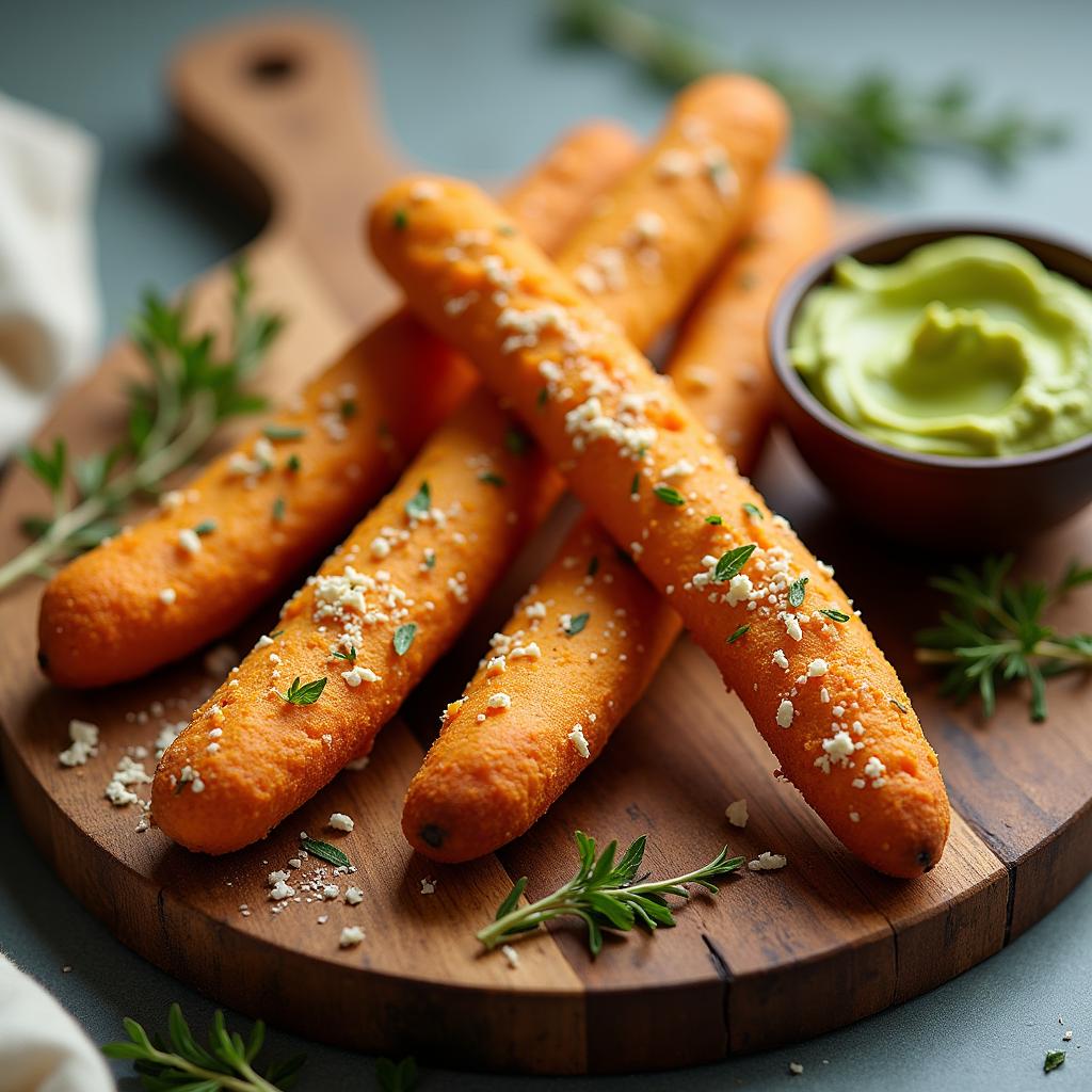 Herb-Infused Sweet Potato Breadsticks