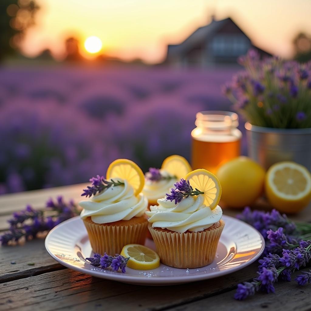 Honey Lavender Cupcakes with Lemon Buttercream