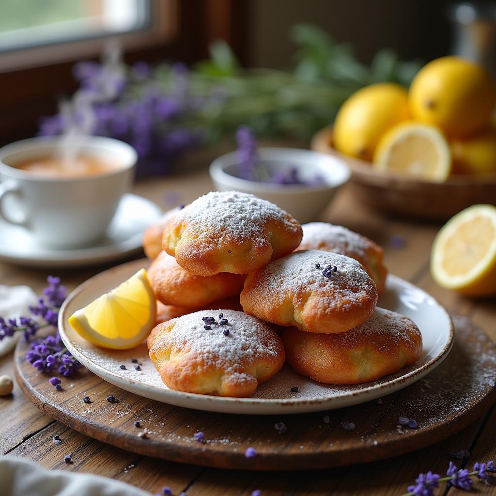 Lavender and Lemon Vegan Beignets