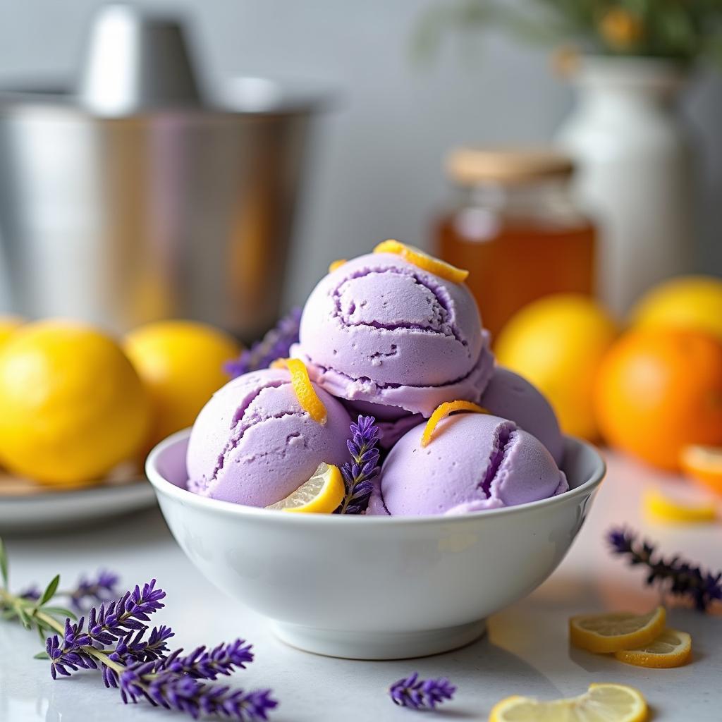 Lavender Honey Citrus Sherbet