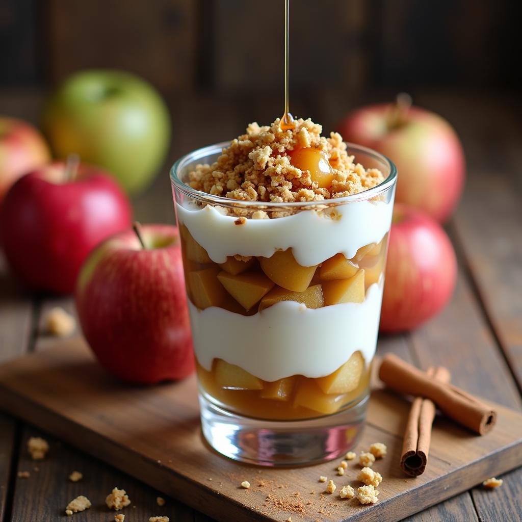 Layered Nostalgia Parfait with Spiced Apple Compote