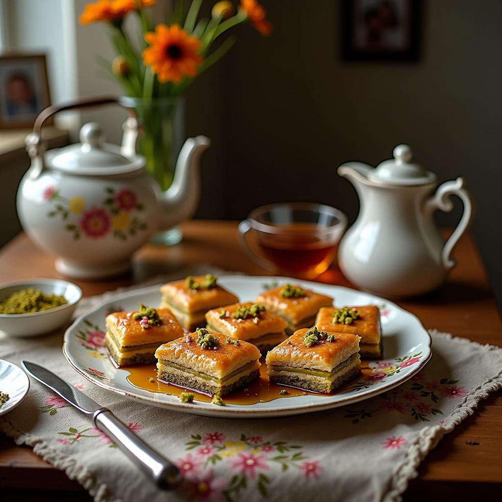 Maple Pistachio Baklava Bites