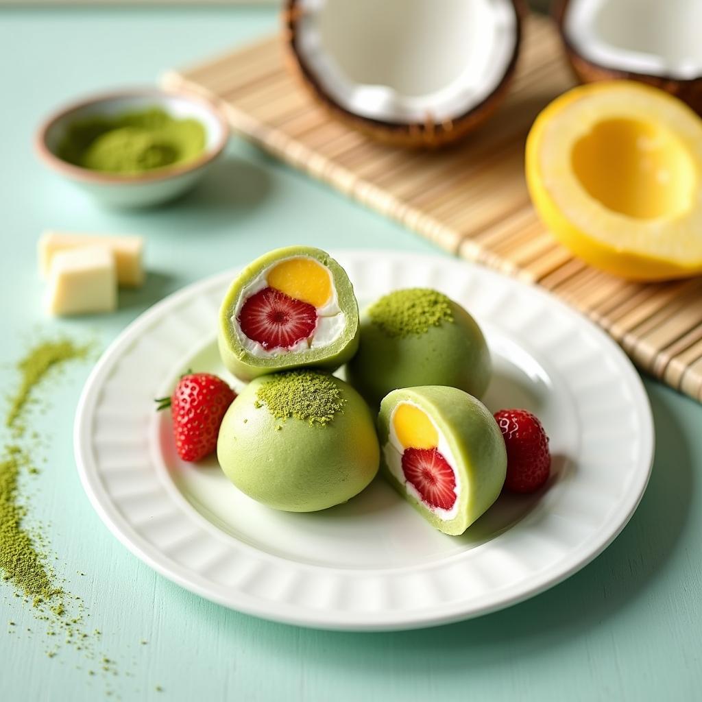 Matcha Coconut Mochi Delight