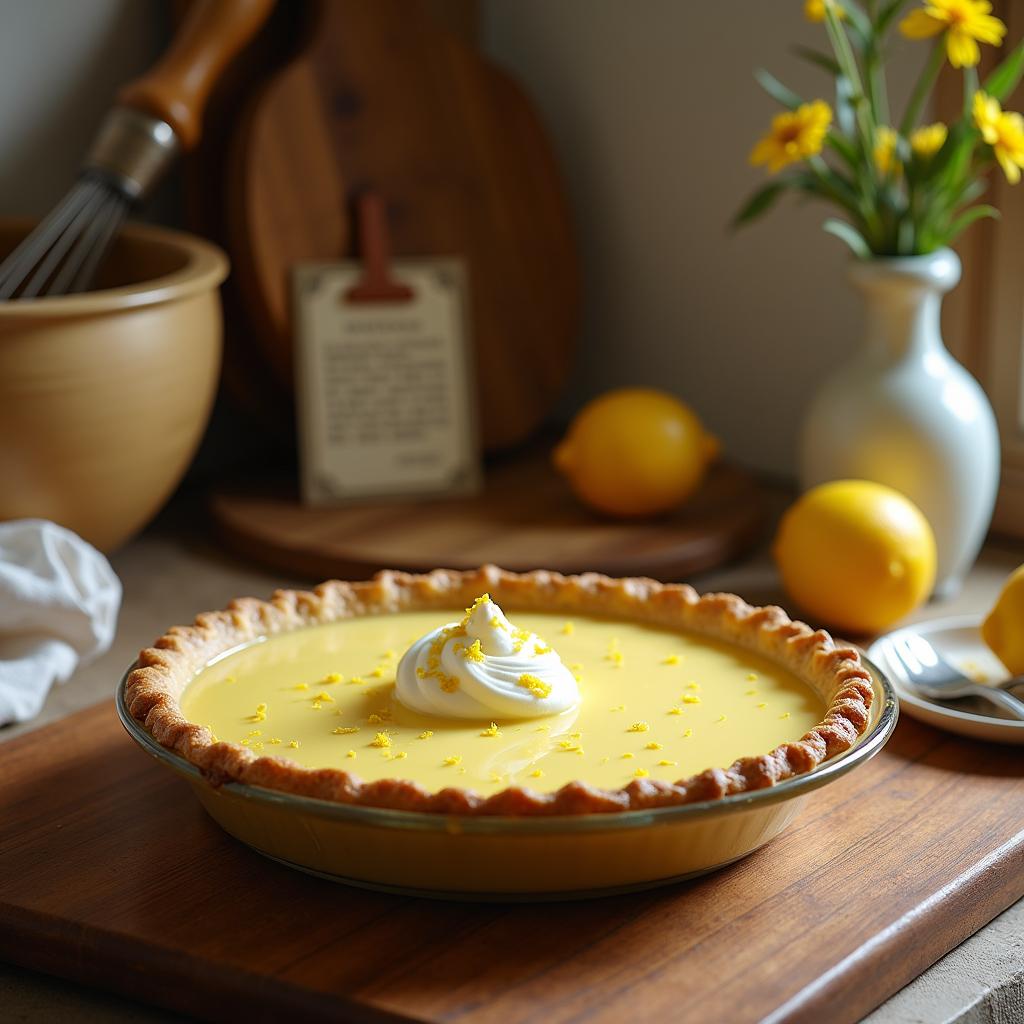 Modern Buttermilk Pie with a Lemon Twist