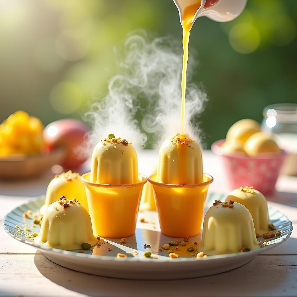 Modern Mango Cardamom Kulfi with a Liquid Nitrogen Twist