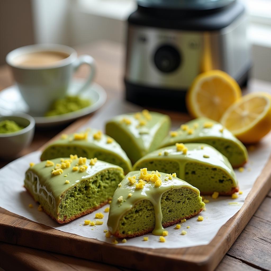 Modern Matcha & Lemon Drop Scones