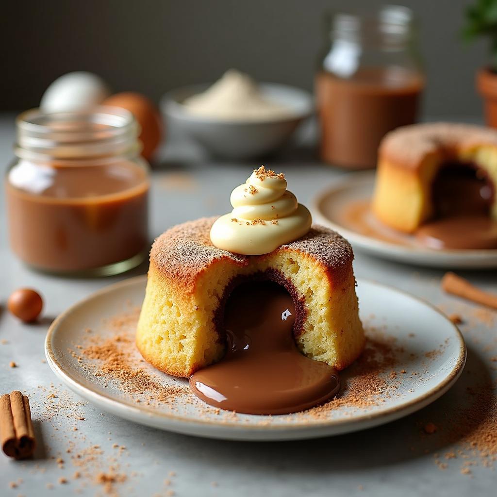 Modern Snickerdoodle Lava Cake with Cardamom Infusion