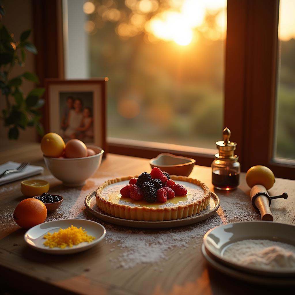 Modern Vanilla Custard Tart with a Twist of Citrus