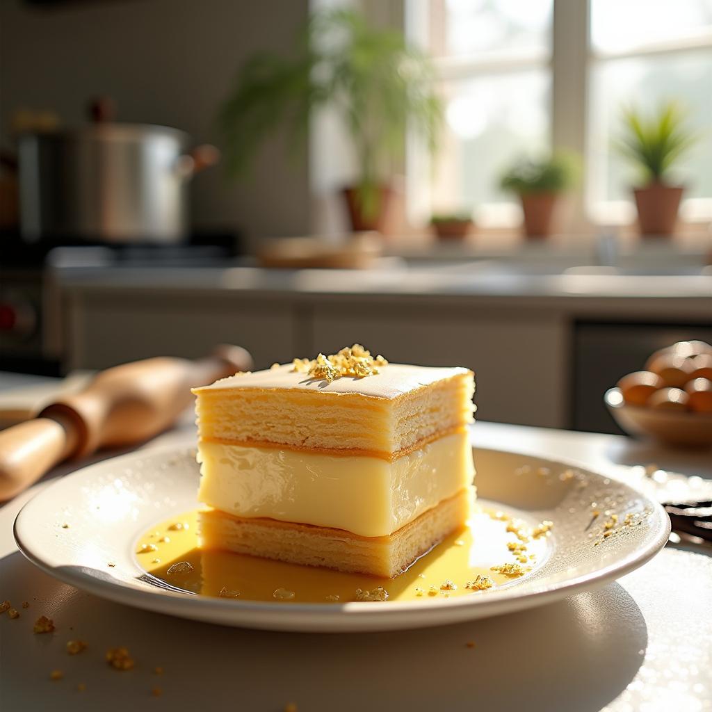 Modern Vanilla Slice with Sous Vide Infused Custard