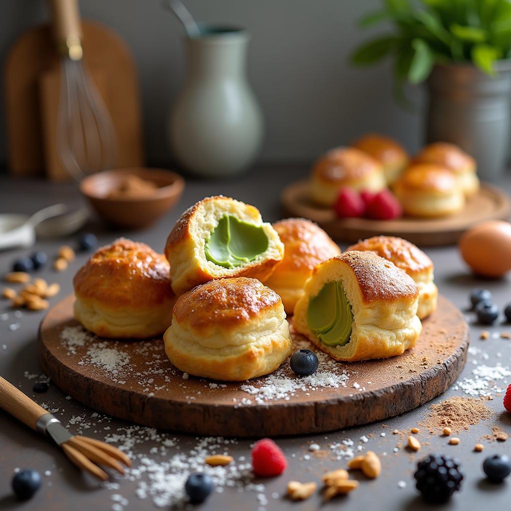 Nutritious Choux Pastry Delight with Avocado Chocolate Cream