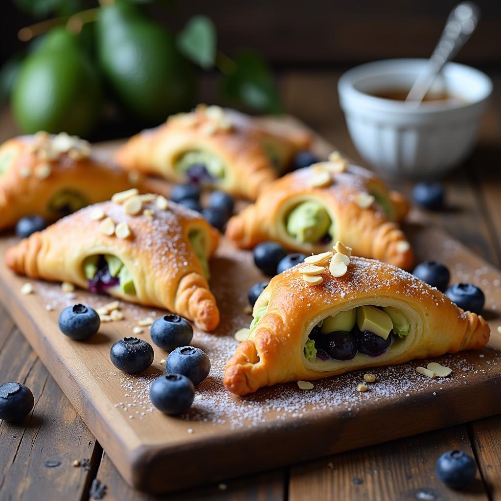 Nutty Blueberry Avocado Turnovers