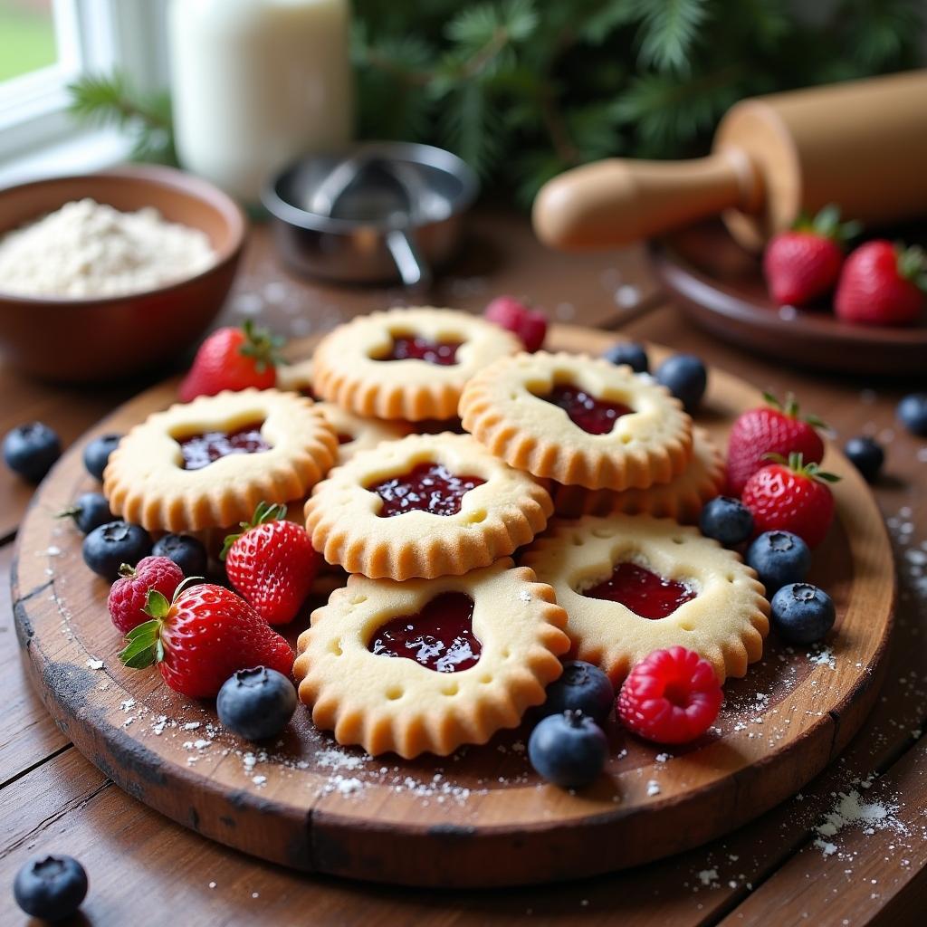 Nutty Linzer Cookies with a Berry Twist