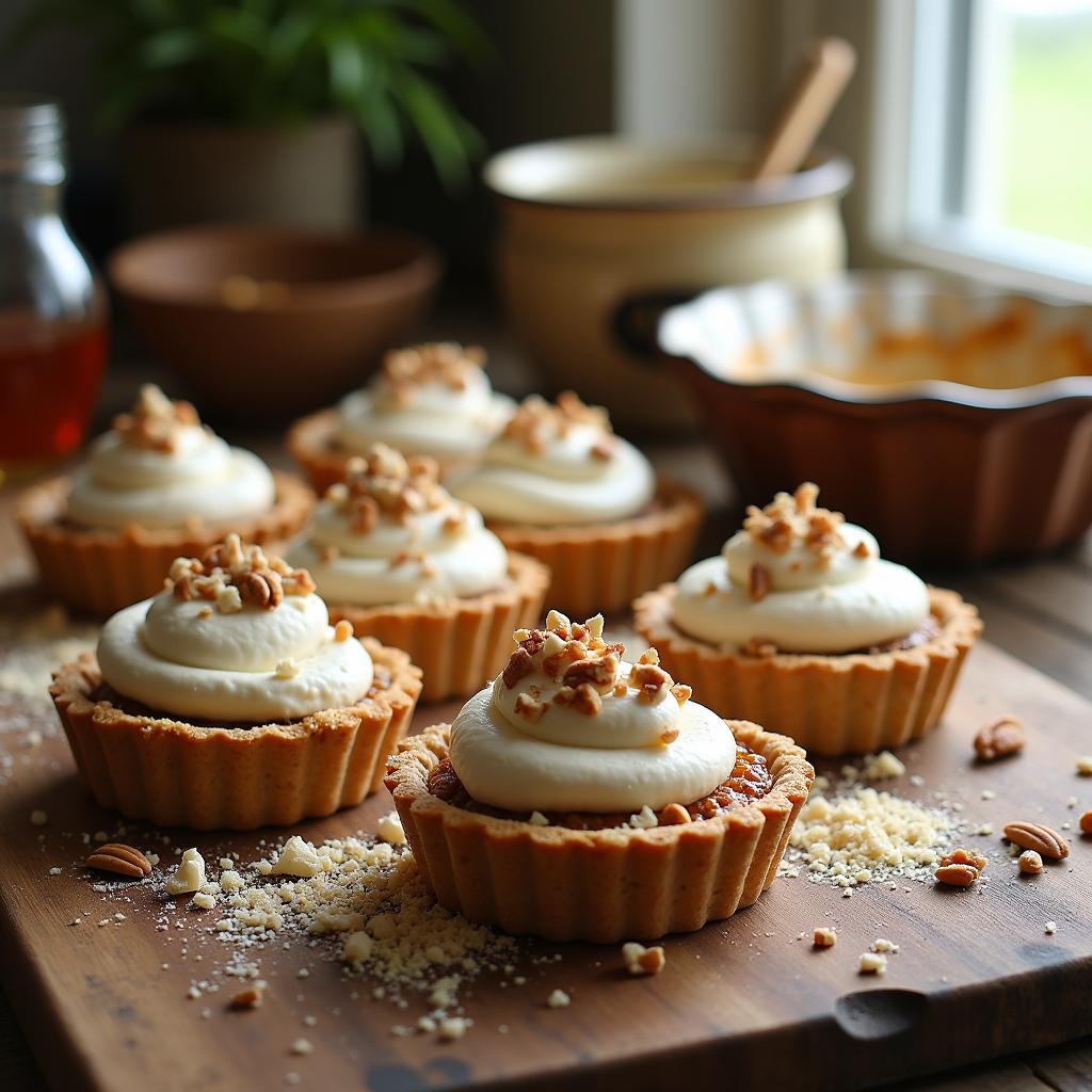 Nutty Quinoa Butter Tarts with Maple Coconut Cream