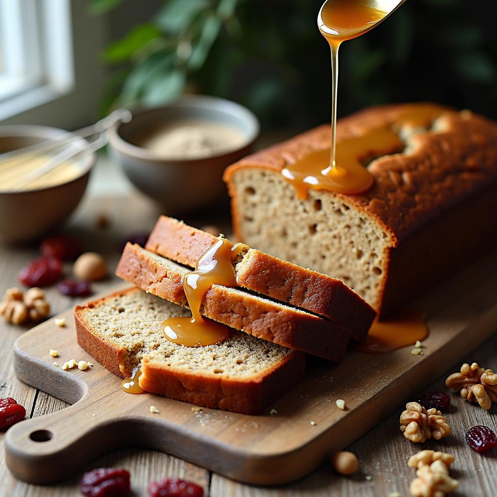 Nutty Quinoa Sweetbread with Maple Glaze