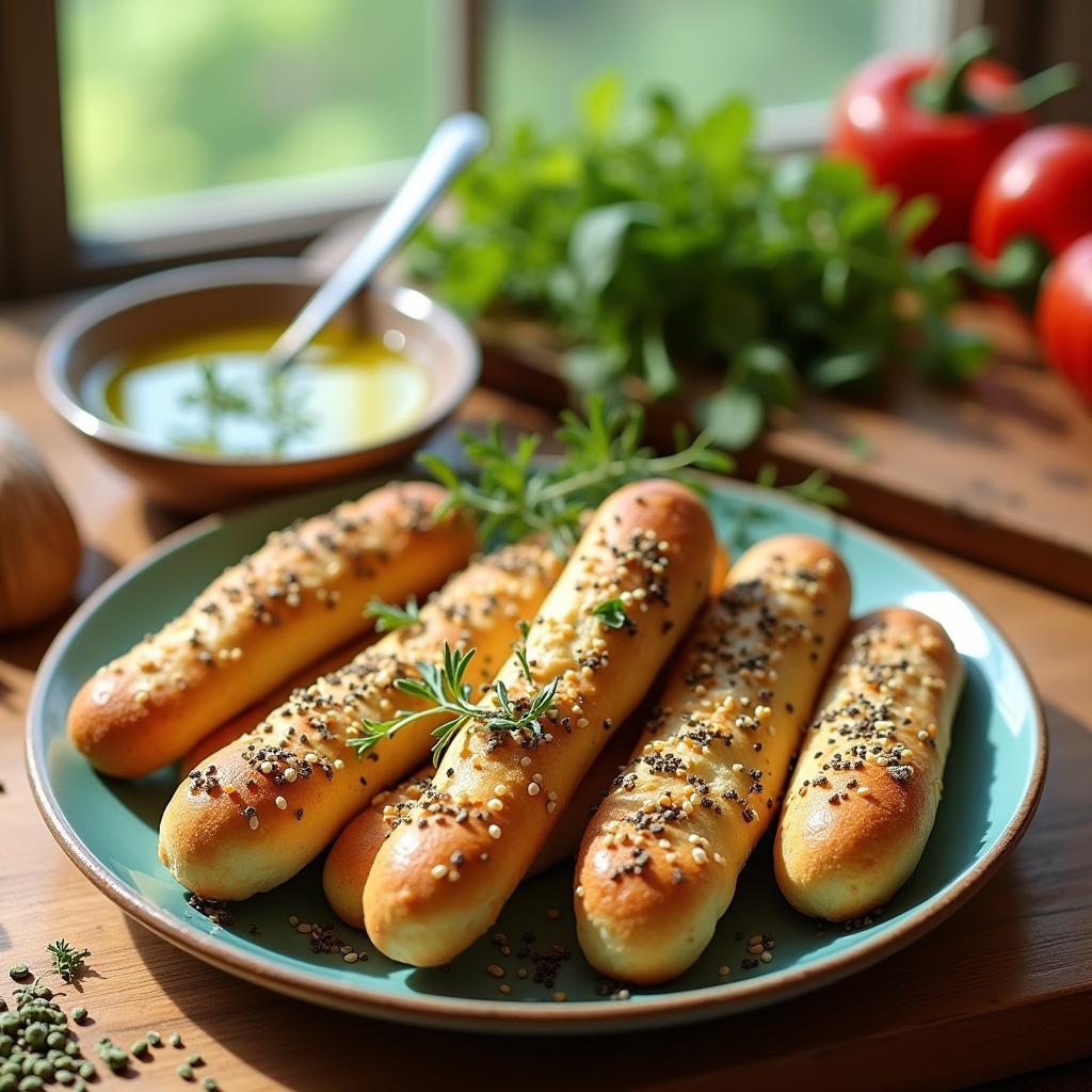 Nutty Seeded Breadsticks with a Twist