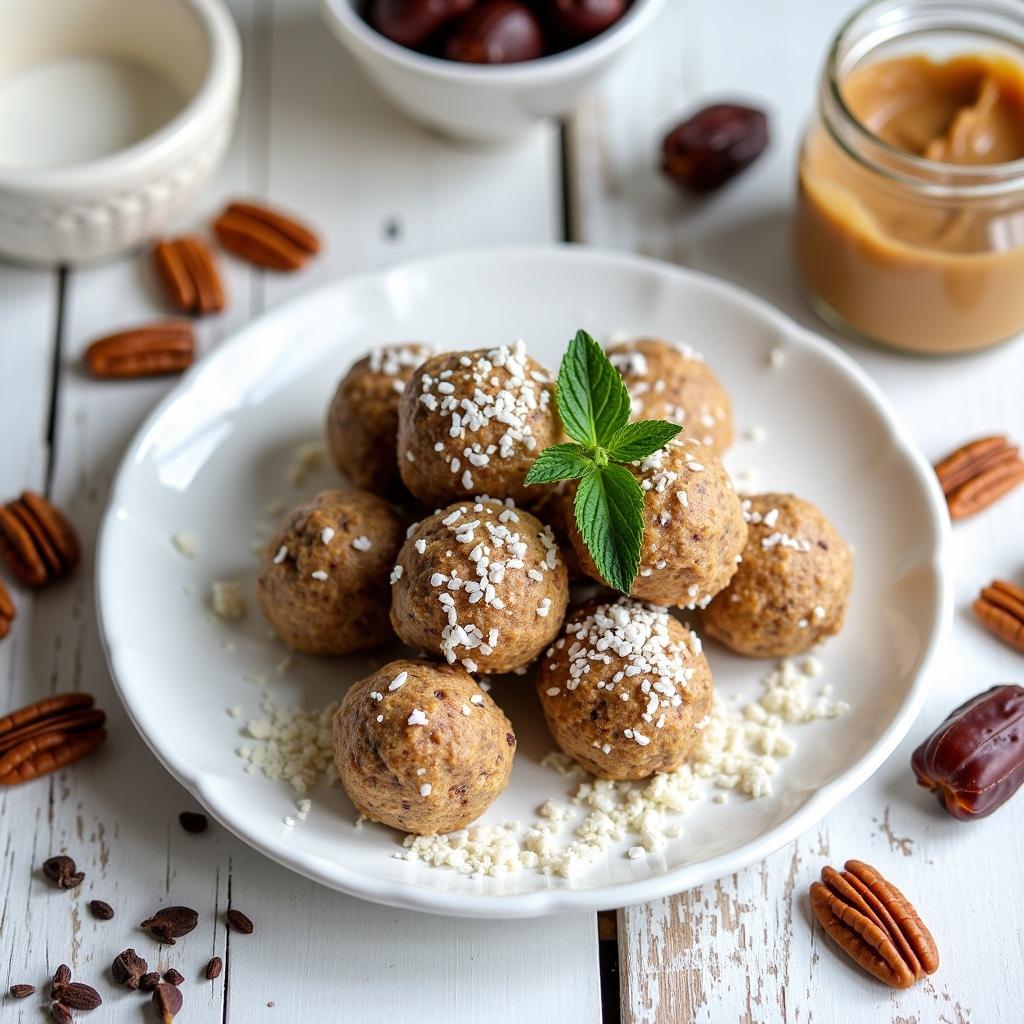 Nutty Superfood Pralines with Coconut and Cacao Nibs