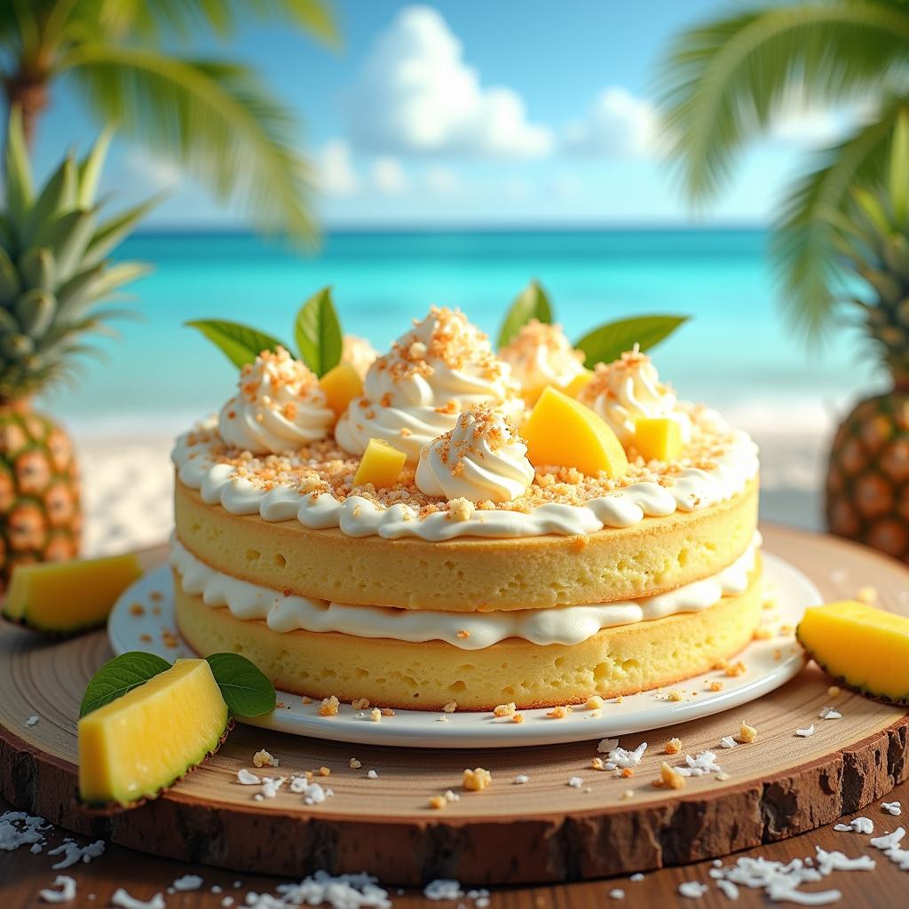 Pineapple Coconut Pudding Cake: A Tropical Escape