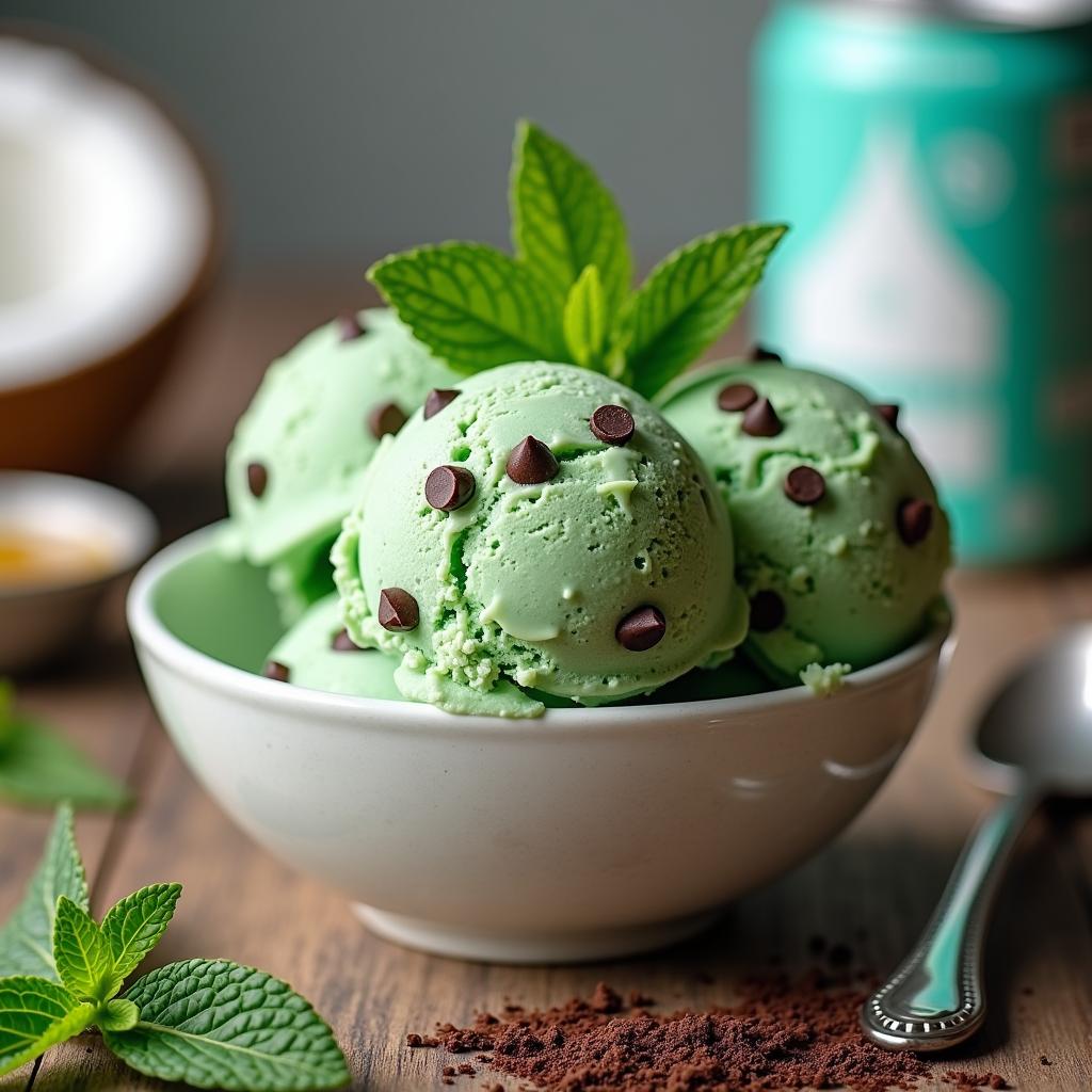 Refreshing Mint Chip Superfood Ice Cream