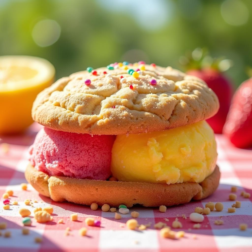 Refreshing Sorbet Sandwich